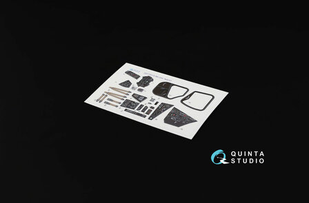 Quinta Studio QD72019 - Mi-24V NATO (black panels)  3D-Printed &amp; coloured Interior on decal paper  (for Zvezda kit) - 1:72