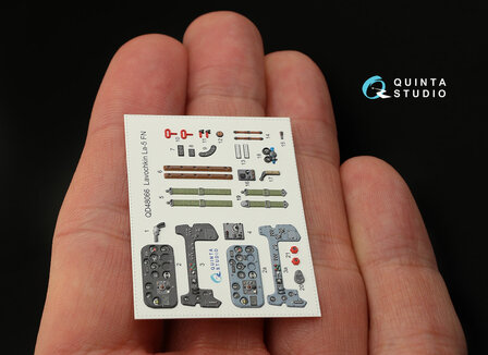 Quinta Studio QD48066 - La-5FN  3D-Printed &amp; coloured Interior on decal paper - 1:48
