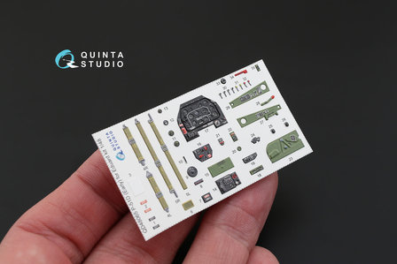 Quinta Studio QD48065 - P-51D Early Mustang  3D-Printed &amp; coloured Interior on decal paper (for Eduard kit) - 1:48