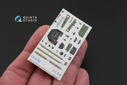 Quinta Studio QD48065 - P-51D Early Mustang  3D-Printed &amp; coloured Interior on decal paper (for Eduard kit) - 1:48