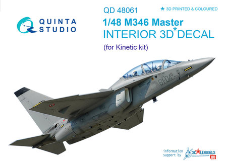 Quinta Studio QD48061 - M346 Master  3D-Printed &amp; coloured Interior on decal paper (for Kinetic kit) - 1:48
