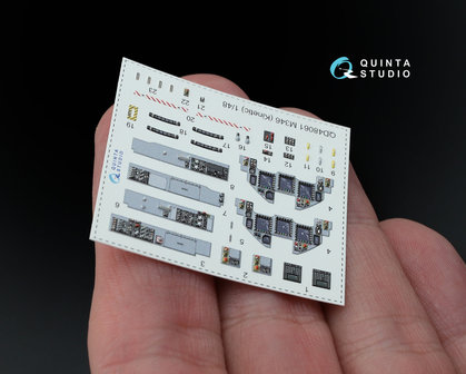 Quinta Studio QD48061 - M346 Master  3D-Printed &amp; coloured Interior on decal paper (for Kinetic kit) - 1:48