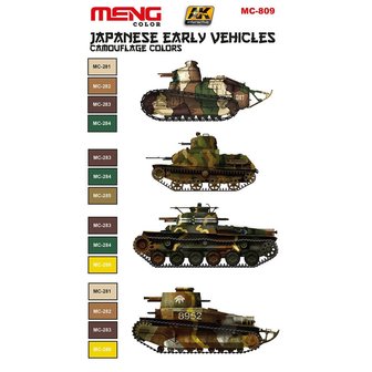MC809 - Japanese Early Vehicles Camouflage Colors - [MENG color by AK Interactive]