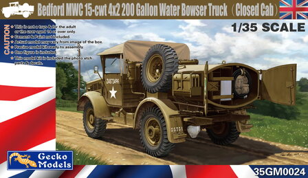 Gecko Models 35GM0024 Bedford MWC 15-CWT 4x2 200 Gallon Water Bowser Truck (closed cab) 1:35