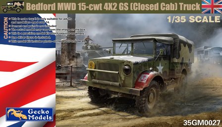 Gecko Models 35GM0027 Bedford MWD 15-CWT 4x2 GS (Closed Cap) Truck 1:35