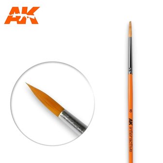 AK607 - 8 Round Brush Synthetic - [AK Interactive]