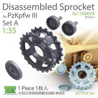 TR35033-2 -  PzKpfw III Disassembled Sprocket Set A for TAMIYA - 1:35 - [T-Rex Studio]