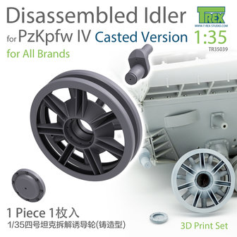 TR35039 -  PzKpfw IV Family Disassembled Idler Casted Version - 1:35 - [T-Rex Studio]