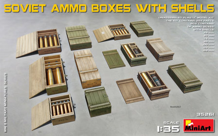 MiniArt 35261 - Soviet Ammo Boxes With Shells - 1:35