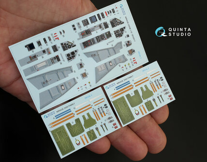 Quinta Studio QD32011 - Mirage 2000B 3D-Printed &amp; coloured Interior on decal paper (for Kitty Hawk  kit) - 1:32