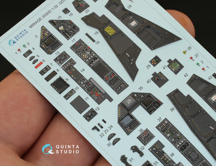 Quinta Studio QD32012 - Mirage 2000D 3D-Printed &amp; coloured Interior on decal paper (for Kitty Hawk  kit) - 1:32