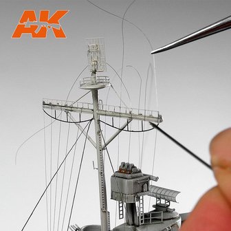 AK9134 - Elastic Rigging Bobbin Mega-Thin (suitable for 1:700 and smaller scales) - [AK Interactive]