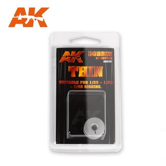 AK9137 - Elastic Rigging Bobbin Thin (suitable for 1:35/ 1:32 / 1:48) - [AK Interactive]