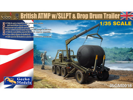 Gecko Models 35GM0018 British ATMP w/SLLPT &amp; Drop Drum Trailer 1:35