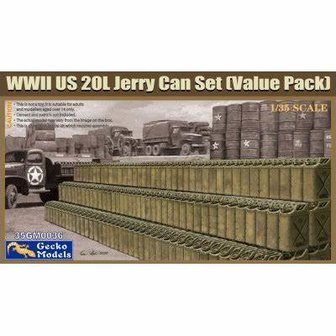 Gecko Models 35GM0036 WWII US 20L Jerry Can Set [Value Pack] 1:35