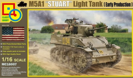 Classy Hobby MC16007 M5A1 Stuart &quot;Light Tank&quot; [Early Production] 1:16