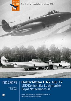 Dutch Decal DD48079 Gloster Meteor F. Mk. 4/8/ T.7