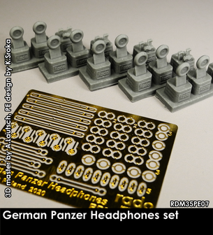RDM35PE07 - German Panzer Headphones set (PE sets) - 1:35 - [RADO Miniatures]