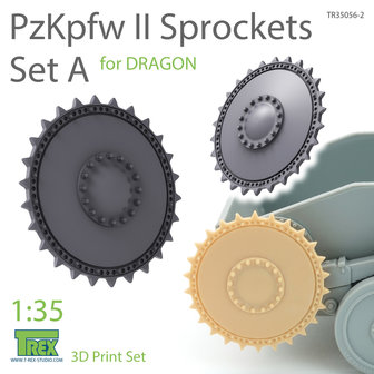 TR35056-2 - PzKpfw II Sprockets Set A for DRAGON - 1:35 - [T-Rex Studio]