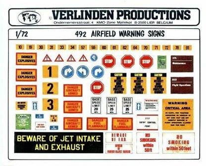 Verlinden Productions 492 Airfield Warning Signs
