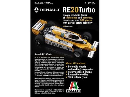 Italeri 4707 - Renault RE20 Turbo - 1:12