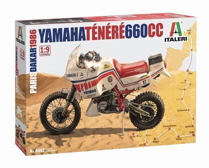 Italeri 4642 - Yamaha T&eacute;n&eacute;r&eacute; 660cc Paris Dakar 1986 - 1:9