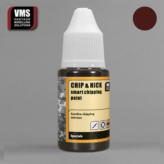 VMS.CN01 - Chip &amp; Nick Smart Chipping Paint - 01 Dark Brown - 20 ml - [VMS - Vantage Modelling Solutions]