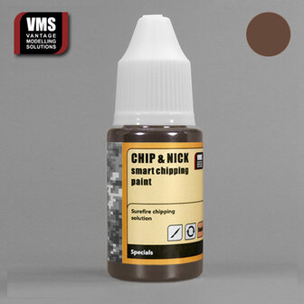 VMS.CN02 - Chip &amp; Nick Smart Chipping Paint -  02  Medium Brown - 20 ml - [VMS - Vantage Modelling Solutions]