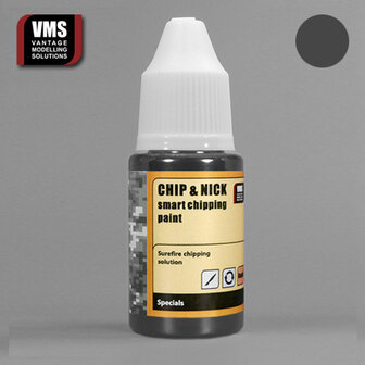 VMS.CN04 - Chip &amp; Nick Smart Chipping Paint - 04 Dark Grey - 20 ml - [VMS - Vantage Modelling Solutions]