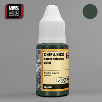 VMS.CN09 - Chip &amp; Nick Smart Chipping Paint - 09 Dark Green - 20 ml - [VMS - Vantage Modelling Solutions]