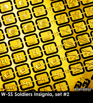 RDM16PE05 - W-SS Soldiers Insignia set #2 (PE sets) - 1:16 - [RADO Miniatures]