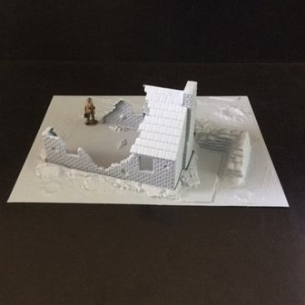 Amera T215 - Cottage Ruins Kit &amp; diorama base - scale 1/32 &amp; 1/35 