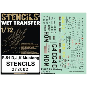 HGW Models 272002 P-51D/K Mustang Stencils (1/48)