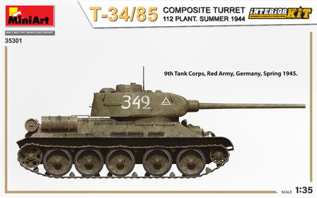 MiniArt 35301 - T-34/85 Composite Turret 112 Plant. Summer 1944 Interrior Kit - 1:35