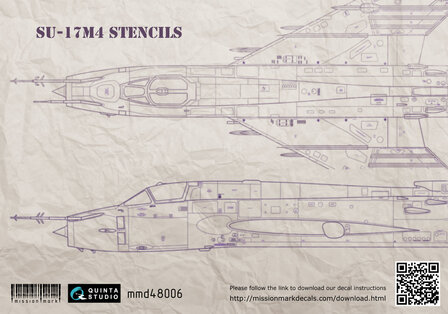 Quinta Studio MMD48006 - Decal Su-17M4 stencil - 1:48