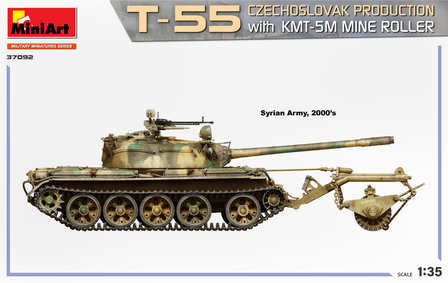 MiniArt 37092 - T-55 Czechoslovak Production with KMT-5M Mine Roller - 1:35