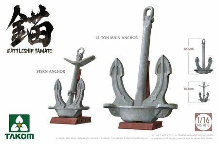 Takom 1013 Battleship Yamato Anchors