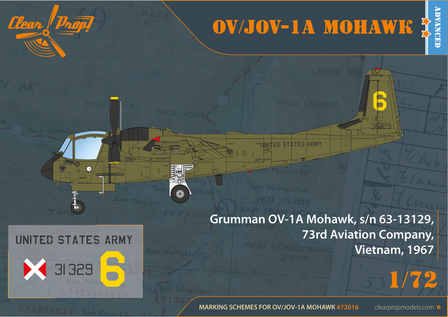 Clear Prop Models  CP72016 - OV-1A / JOV-1A Mohawk - 1:72