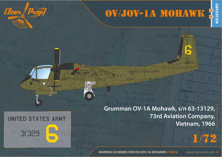 Clear Prop Models  CP72016 - OV-1A / JOV-1A Mohawk - 1:72