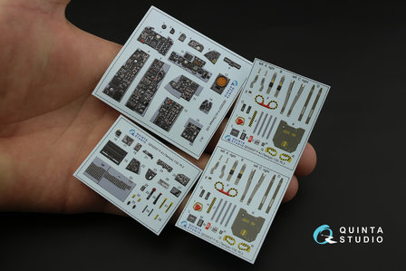 Quinta Studio QD32037 - F-4J 3D-Printed &amp; coloured Interior on decal paper (for Tamiya kit) - 1:32