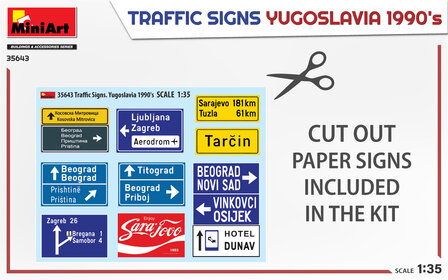 MiniArt 35643 - Traffic Signs Yugoslavia 1990&rsquo;s - 1:35
