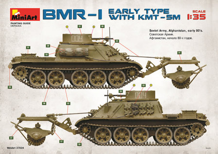 MiniArt 37034 - BMR-1 Early Mod. with KMT-5M - 1:35