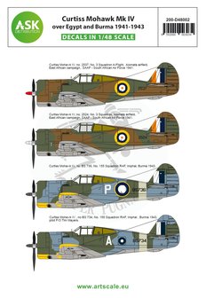 ASK 200-D48002 Curtiss Mohawk MK IV over Egypt and Burma 1941-1943