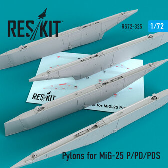 RS72-0325 - Pylons for MiG-25 P/PD/PDS - 1:72 - [RES/KIT]