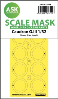 ASK 200-M32018 - Caudron G.III double-sided express masks for CSM - 1:32