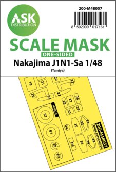 ASK 200-M48057 - Nakajima J1N1-Sa one-sided express mask for Tamiya - 1:48