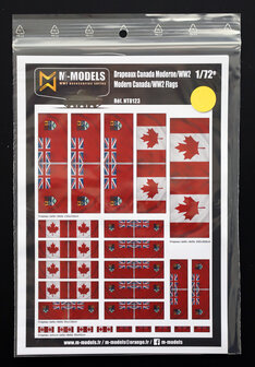M-Models NT0123 WW2 and Modern Canada Flags (Dirty version in motion)