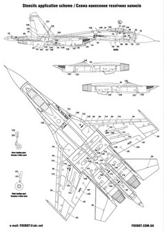 Foxbot 32-006 - Decals - Sukhoi Su-27 with Name - 1:32