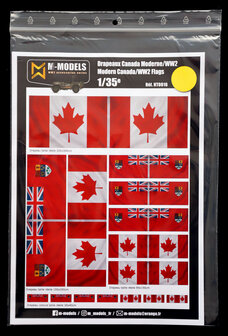 M-Models NT0016 WW2 and Modern Canada Flags (Dirty version in motion)