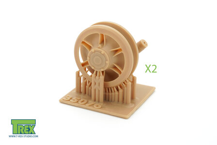 TR35076-1 - Panther Idler 665mm Solid Back Type (2 pieces) for TAKOM - 1:35 - [T-Rex Studio]